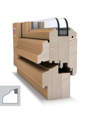 Wertbau Balkontür Holz IV68 Stil mit Wetterschenkel